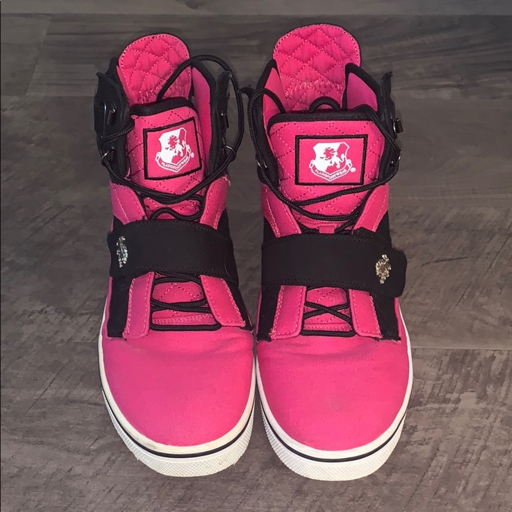 Pink and Black Vlado High Tops ✨